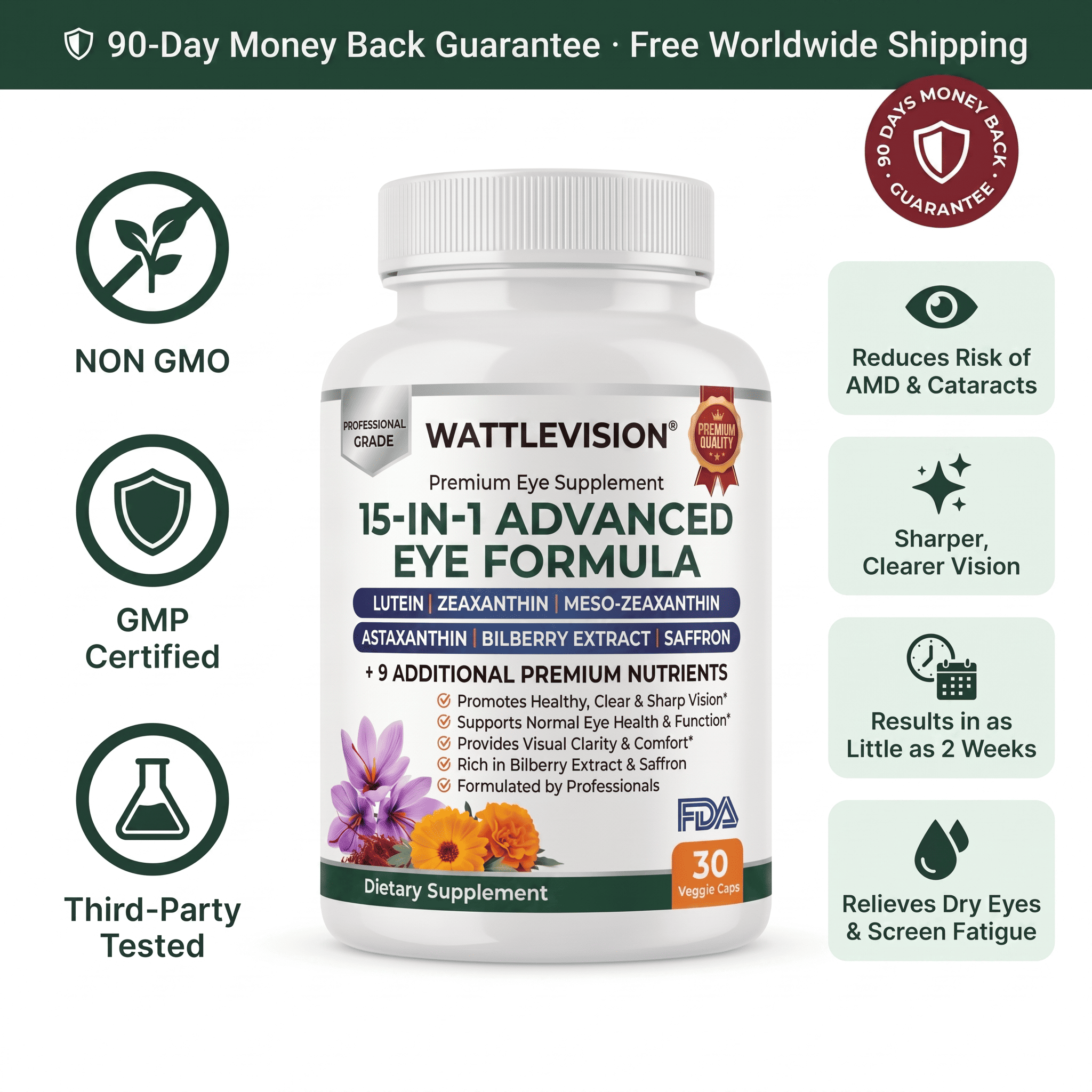 Wattle Vision 15-in-1 Advanced Eye Formula